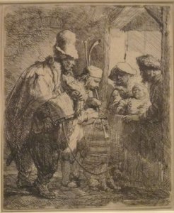 The Strolling Musicians by Rembrandt