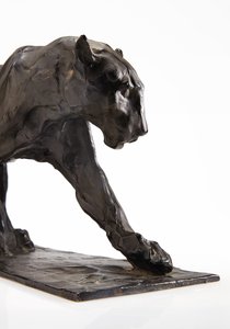 Panther walking, rear leg raised by Rembrandt Bugatti