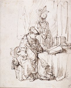 An Actor in his Dressing Room by Rembrandt Harmensz. van Rijn