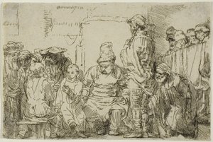 Christ Seated Disputing with the Doctors by Rembrandt Harmensz. van Rijn