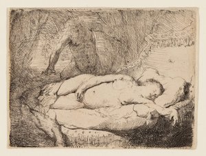 Jupiter and Antiope: Smaller Plate, c.1631 by Rembrandt Harmensz. van Rijn
