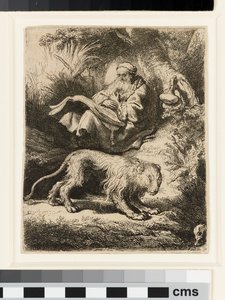 St. Jerome Reading by Rembrandt van Rijn