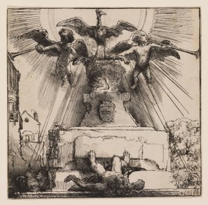 The Phoenix or The Statue Overthrown by Rembrandt Harmensz. van Rijn