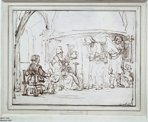 Tobias and the Angel by Rembrandt Harmensz. van Rijn