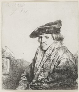 Young Man in a Velvet Cap with Books Beside Him