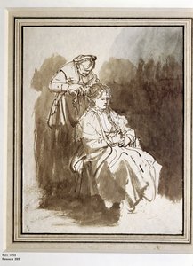 Young Woman at Her Toilet by Rembrandt Harmensz. van Rijn