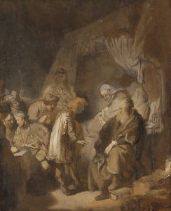 Joseph Telling His Dreams by Rembrandt van Rijn (signed by artist)