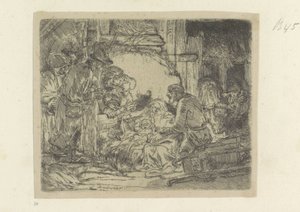 Adoration of the Shepherds: with the Oil Lamp by Rembrandt van Rijn