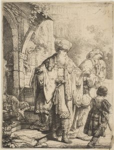 Abraham Casting Out Hagar and Ishmael, 1637 by Rembrandt van Rijn