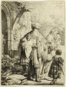 Abraham Casting out Hagar and Ishmael by Rembrandt van Rijn