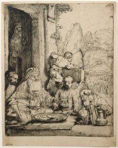 Abraham Entertaining the Angels by Rembrandt van Rijn