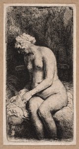 Nude Woman with Feet Immersed in Water by Rembrandt van Rijn
