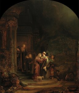 Meeting of Mary and Elizabeth by Rembrandt van Rijn