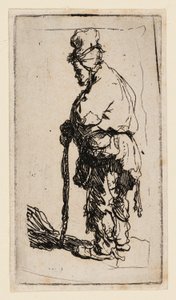 Beggar Leaning on a Stick, Facing Left