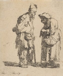 Beggar Man and Beggar Woman Conversing