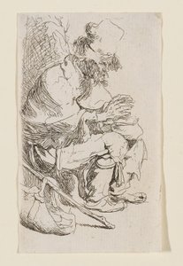Beggar Seated Warming His Hands at a Chafing Dish