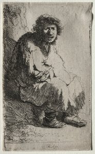 Beggar Seated on a Bank