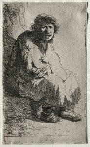Beggar Seated on a Bank