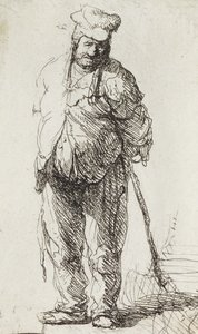 Beggar Leaning on a Stick by Rembrandt van Rijn