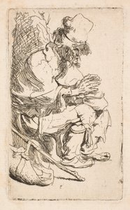 Beggar Seated Warming His Hands at a Chafing Dish by Rembrandt van Rijn