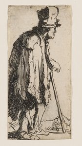 Beggar with Crippled Hand Leaning on a Stick by Rembrandt van Rijn