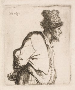 Peasant with hands on back by Rembrandt van Rijn