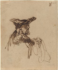 Bust of an Elderly Man in a Flat Cap by Rembrandt van Rijn