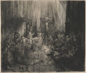 Christ Crucified Between the Two Thieves (The Three Crosses) by Rembrandt van Rijn