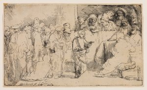 Christ Disputing with the Doctors: A Sketch by Rembrandt van Rijn