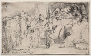 Christ Disputing with the Doctors: A Sketch by Rembrandt van Rijn