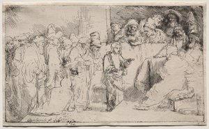 Christ Disputing with the Doctors: A Sketch by Rembrandt van Rijn