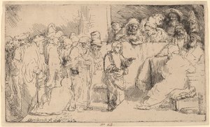 Christ Disputing with the Doctors: A Sketch by Rembrandt van Rijn