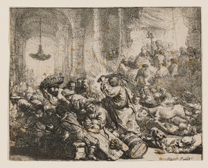 Christ Driving the Money-Changers from the Temple by Rembrandt van Rijn