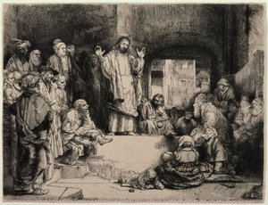 Christ Preaching (La Petite Tombe) by Rembrandt van Rijn