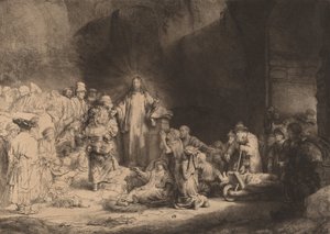 Christ Preaching The Hundred Guilder Print