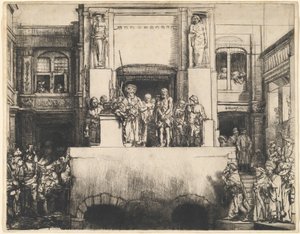Christ Presented to the People: Oblong Plate by Rembrandt van Rijn