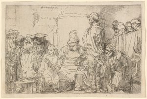 Christ Seated Disputing with the Doctors by Rembrandt van Rijn