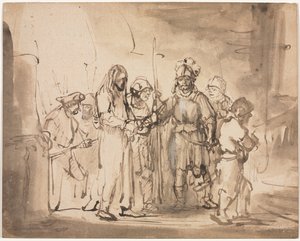 Christ Taken Before Caiaphas by Rembrandt van Rijn