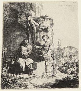 Christ and the Woman of Samaria by Rembrandt van Rijn
