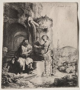 Christ and the Woman of Samaria Among Ruins
