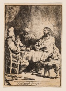 Christ at Emmaus: The Smaller Plate by Rembrandt van Rijn