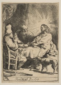 Christ at Emmaus: The Smaller Plate by Rembrandt van Rijn