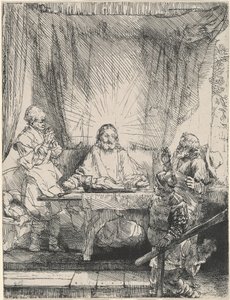 Christ at Emmaus: the Larger Plate by Rembrandt van Rijn