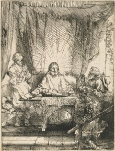 Christ at Emmaus: the Larger Plate by Rembrandt van Rijn