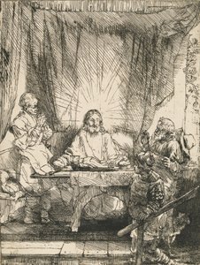 Christ at Emmaus: the Larger Plate by Rembrandt van Rijn