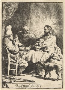 Christ at Emmaus (the Smaller Plate) by Rembrandt van Rijn