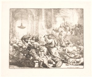 Christ Driving the Money-Changers from the Temple by Rembrandt van Rijn
