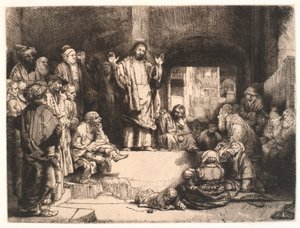 Christ Preaching ("La petite tombe") by Rembrandt van Rijn