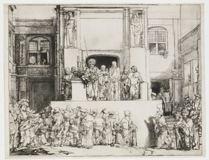 Christ Presented to the People: Oblong Plate by Rembrandt van Rijn