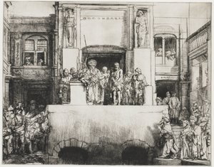 Christ Presented to the People: Oblong Plate by Rembrandt van Rijn